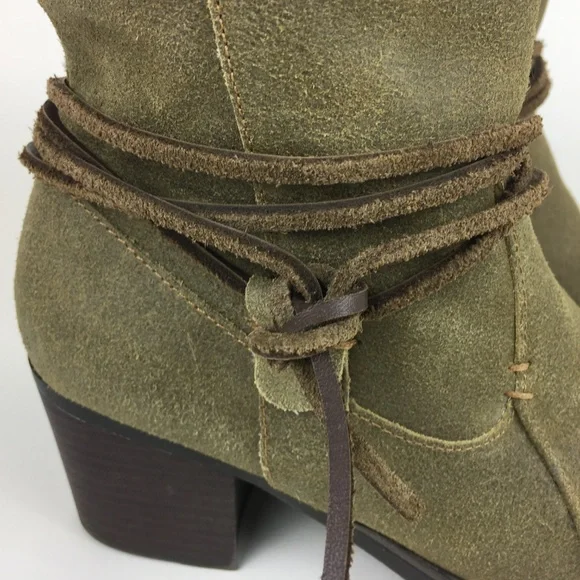 EDDIE BAUER Brown Leather‎ Side Zip Ankle Boots 8 Women's - Picture 5 of 8